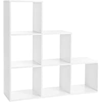 VASAGLE Estantería de Madera con 6 Compartimentos- 6 Cubos- estantería de Madera- Independiente- Separador de Espacios…